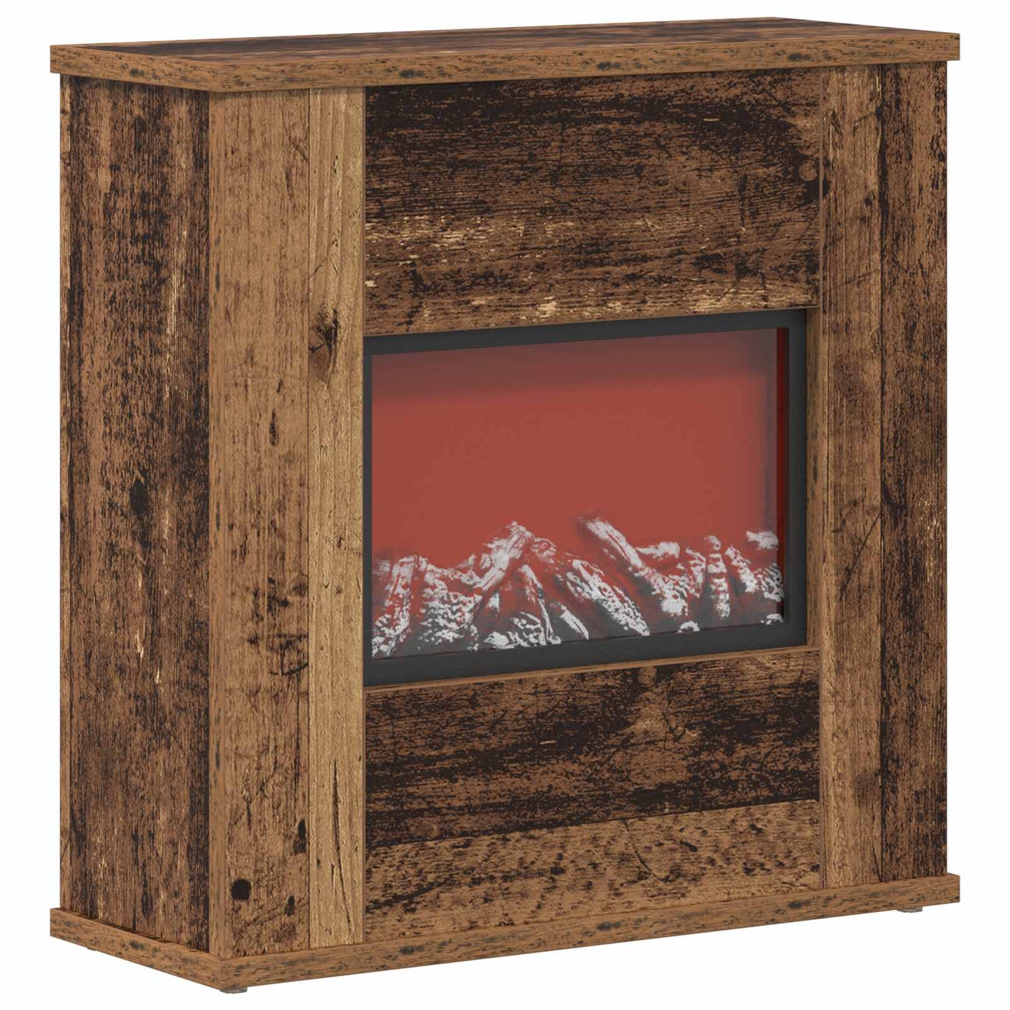 vidaXL Ηλεκτρικό τζάκι Παλαιωμένο ξύλο 47 x 18 x 48 cm