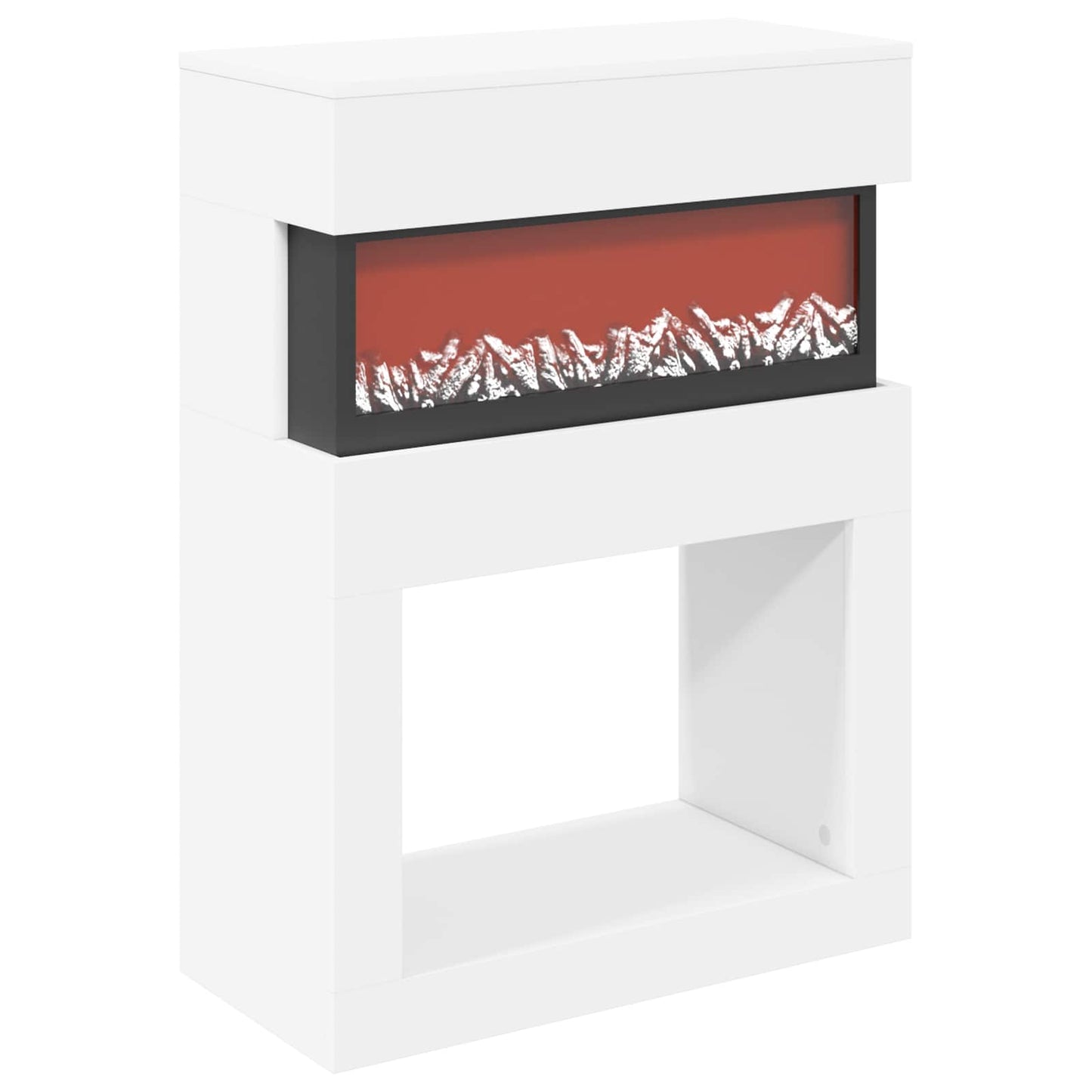 vidaXL Ηλεκτρικό τζάκι Λευκό 64 x 30 x 87 cm Επεξεργασμένο ξύλο