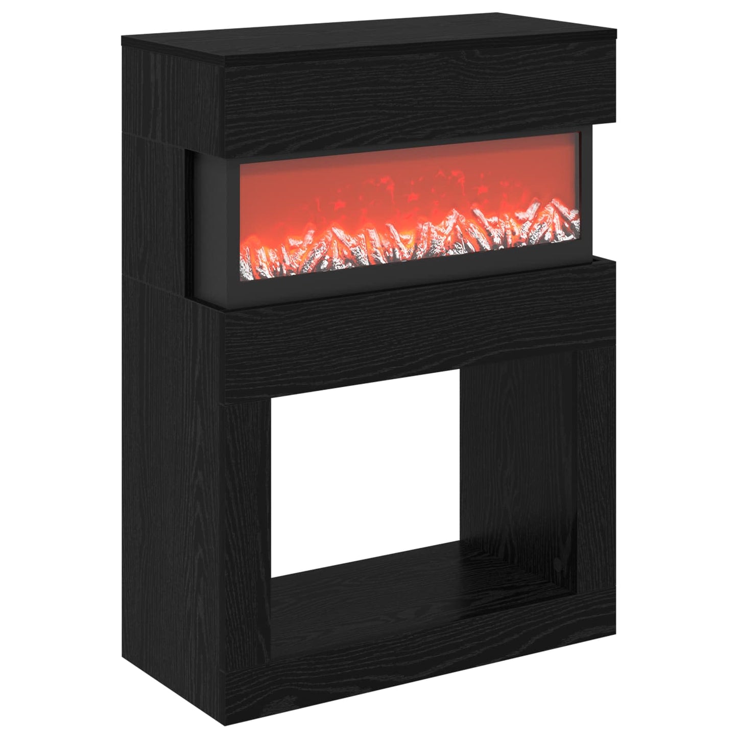 vidaXL Ηλεκτρικό τζάκι Μαύρη Δρυς 64 x 30 x 87 cm Επεξεργασμένο ξύλο