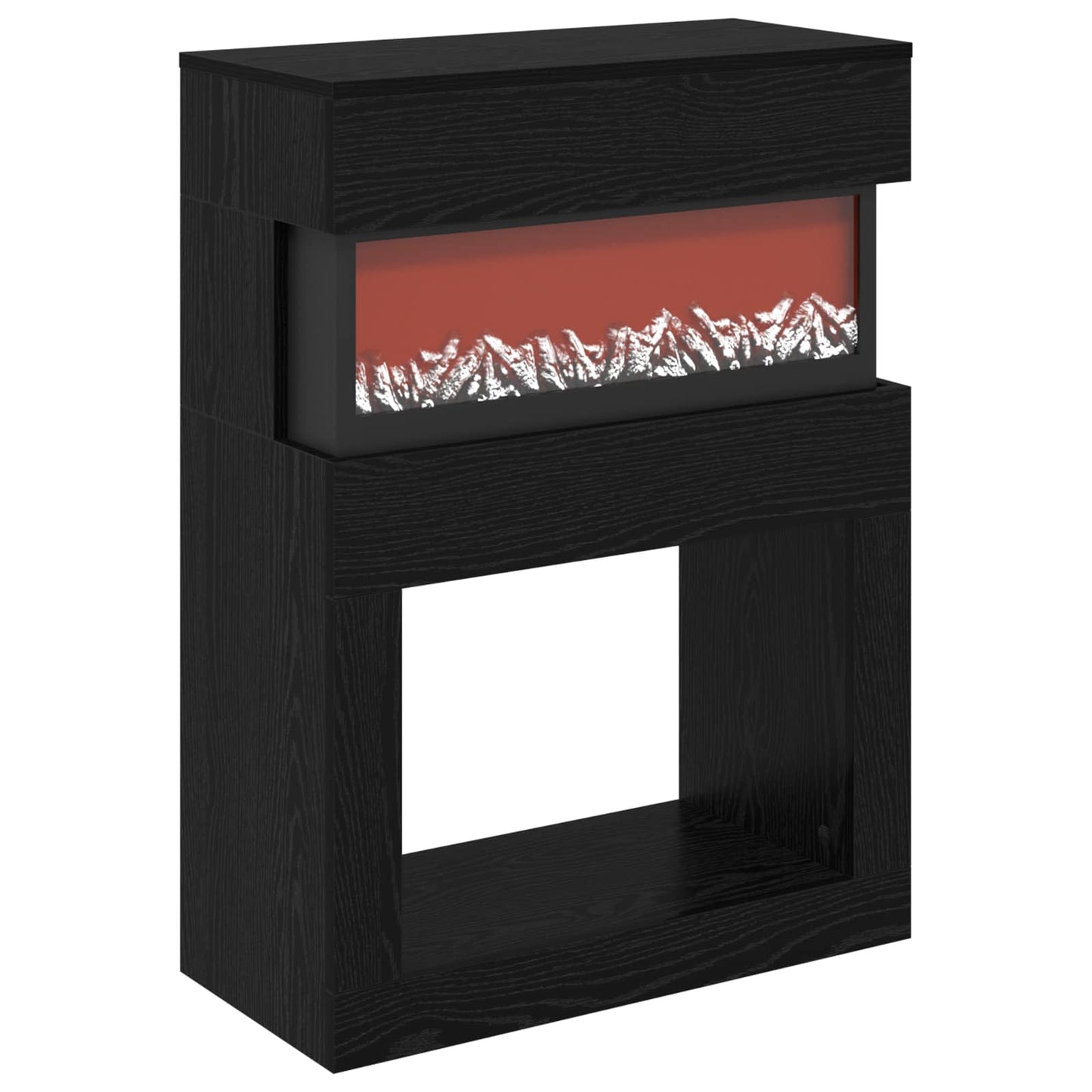 vidaXL Ηλεκτρικό τζάκι Μαύρη Δρυς 64 x 30 x 87 cm Επεξεργασμένο ξύλο