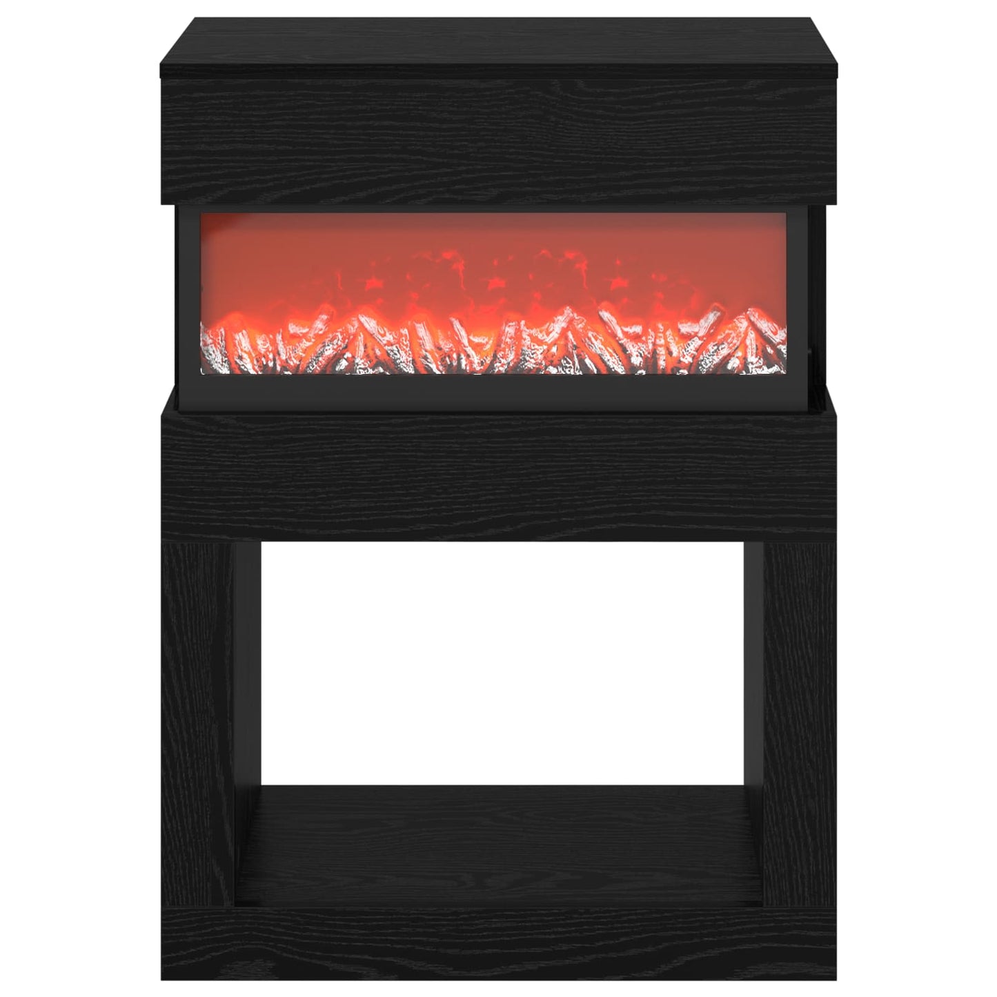 vidaXL Ηλεκτρικό τζάκι Μαύρη Δρυς 64 x 30 x 87 cm Επεξεργασμένο ξύλο