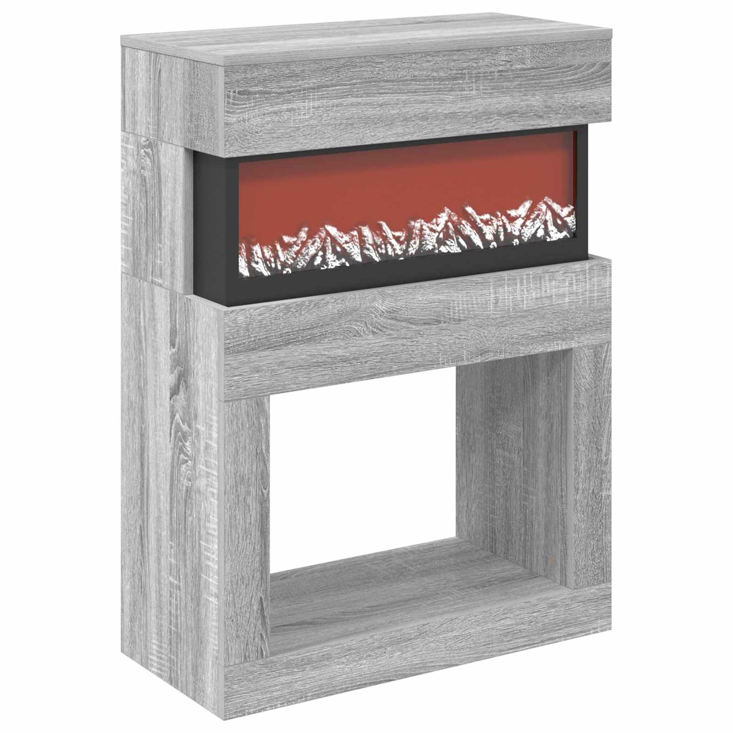 vidaXL Ηλεκτρικό τζάκι Γκρι Sonoma 64 x 30 x 87 cm Επεξεργασμένο ξύλο