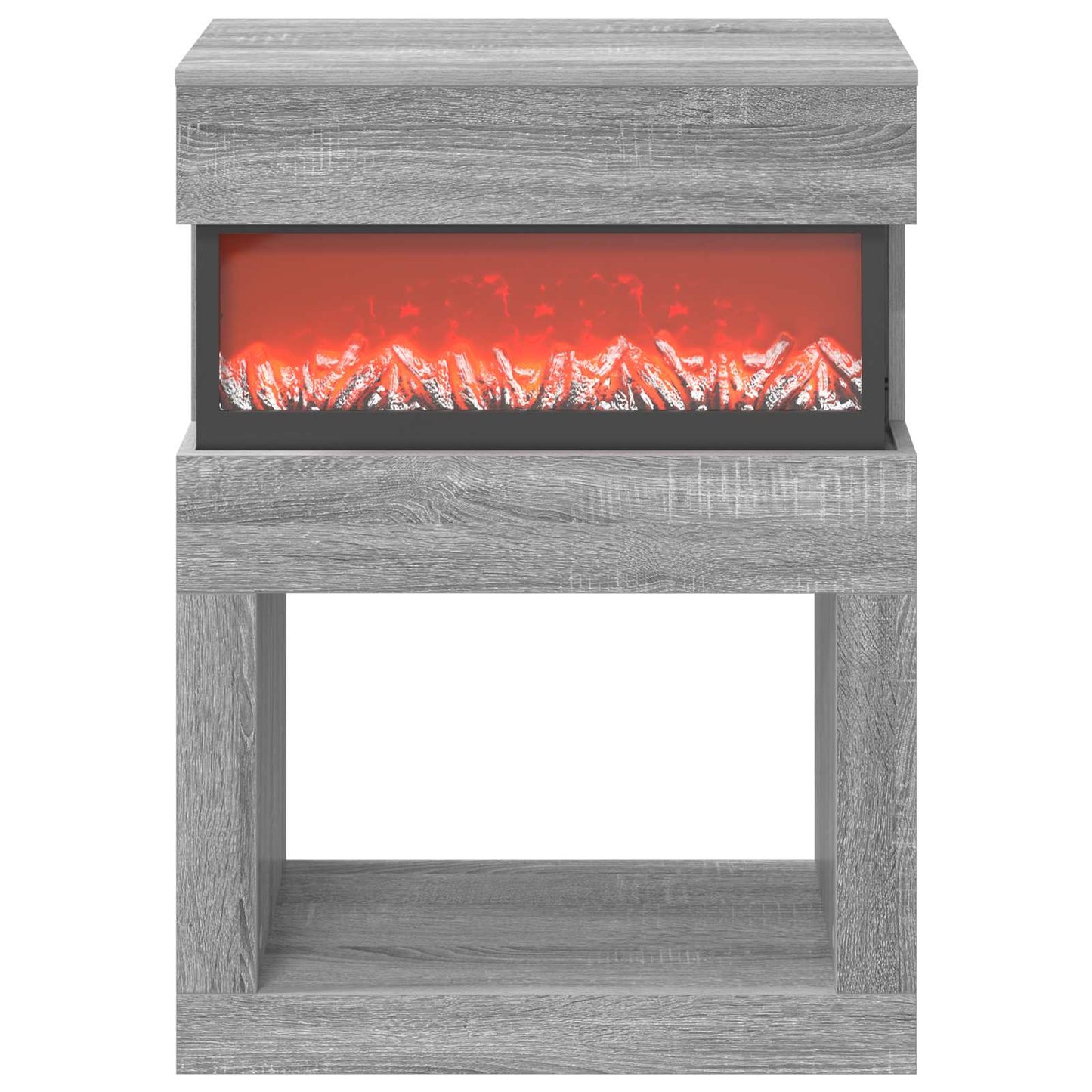 vidaXL Ηλεκτρικό τζάκι Γκρι Sonoma 64 x 30 x 87 cm Επεξεργασμένο ξύλο