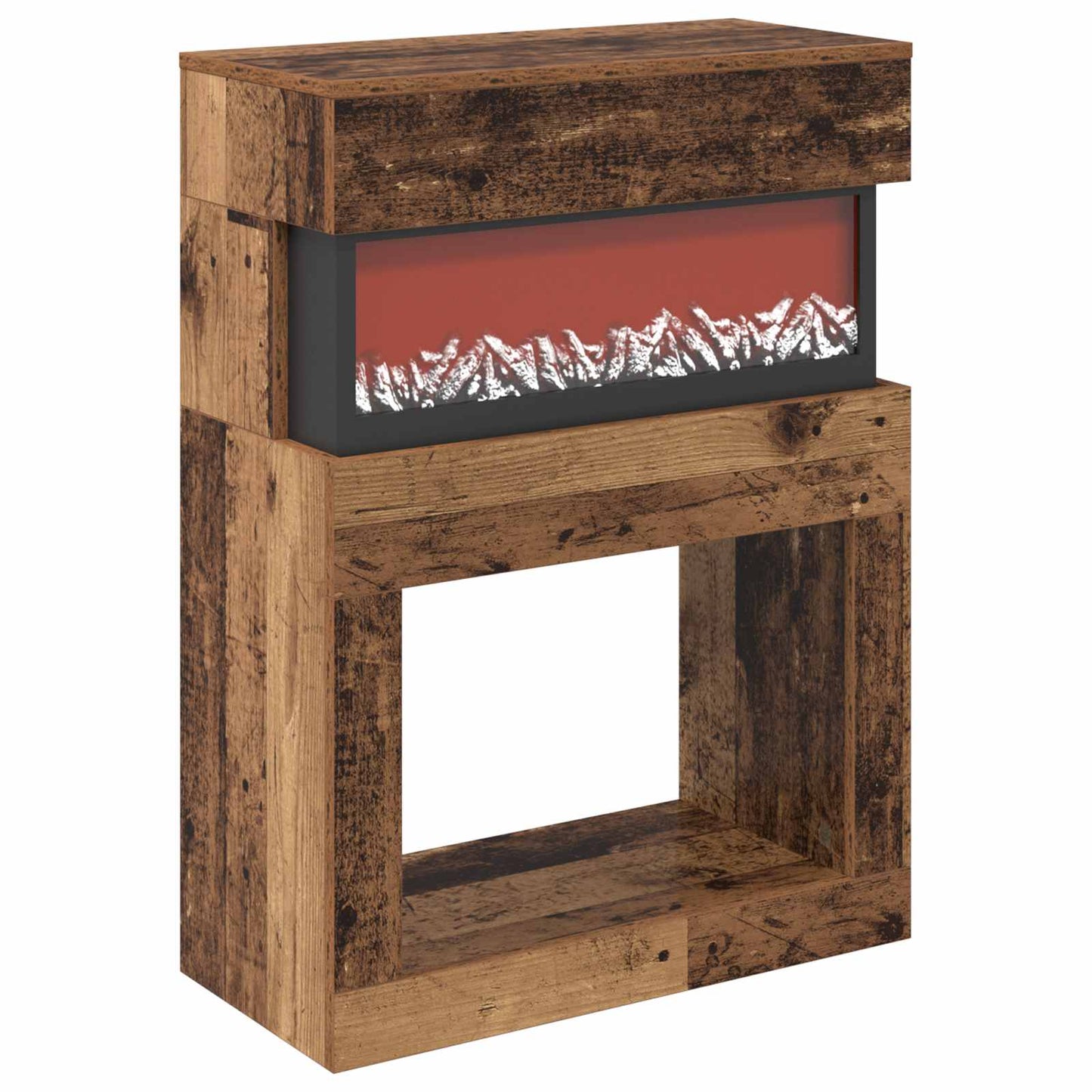 vidaXL Ηλεκτρικό τζάκι Παλαιωμένο ξύλο 64 x 30 x 87 cm