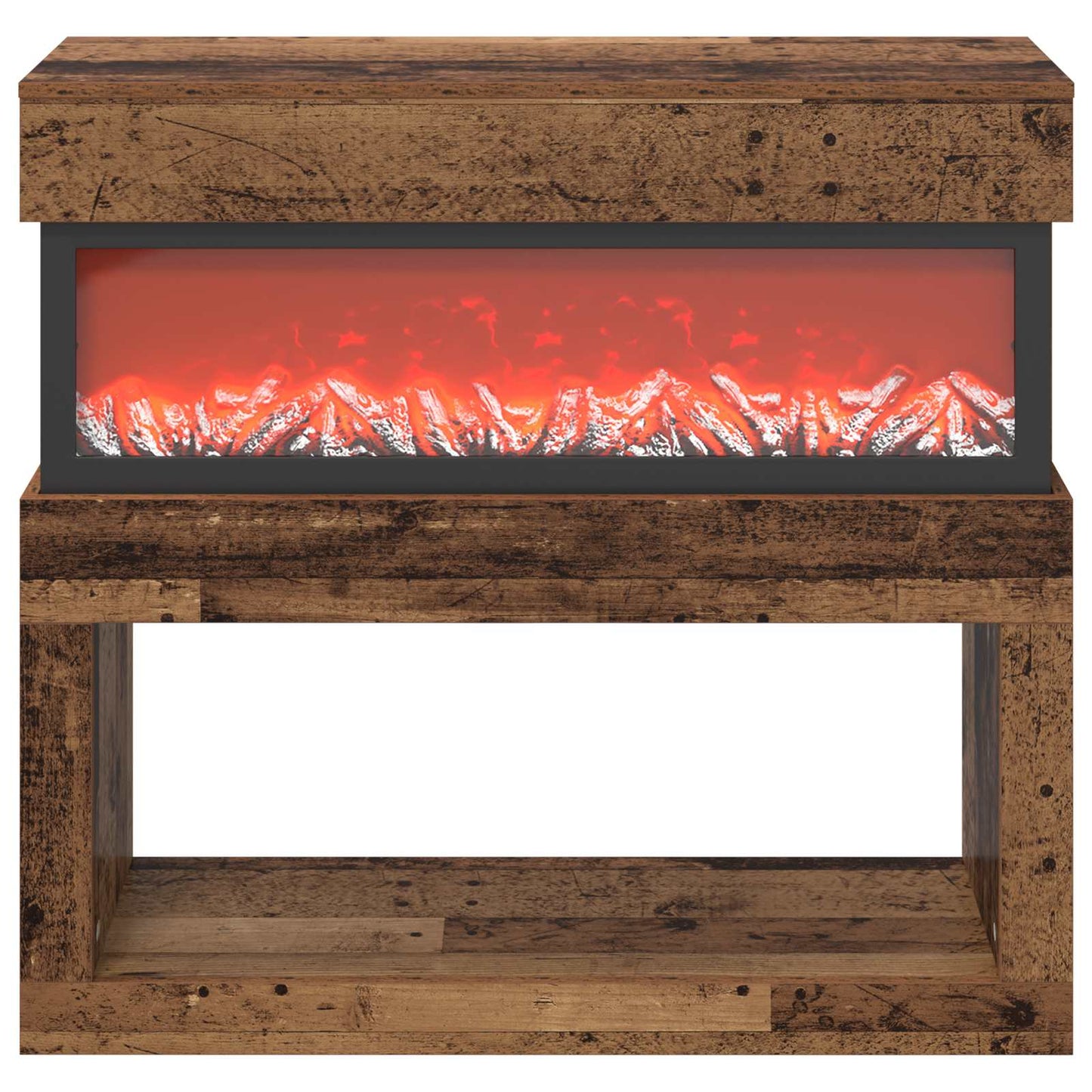 vidaXL Ηλεκτρικό τζάκι Παλαιωμένο ξύλο 102 x 30 x 94 cm