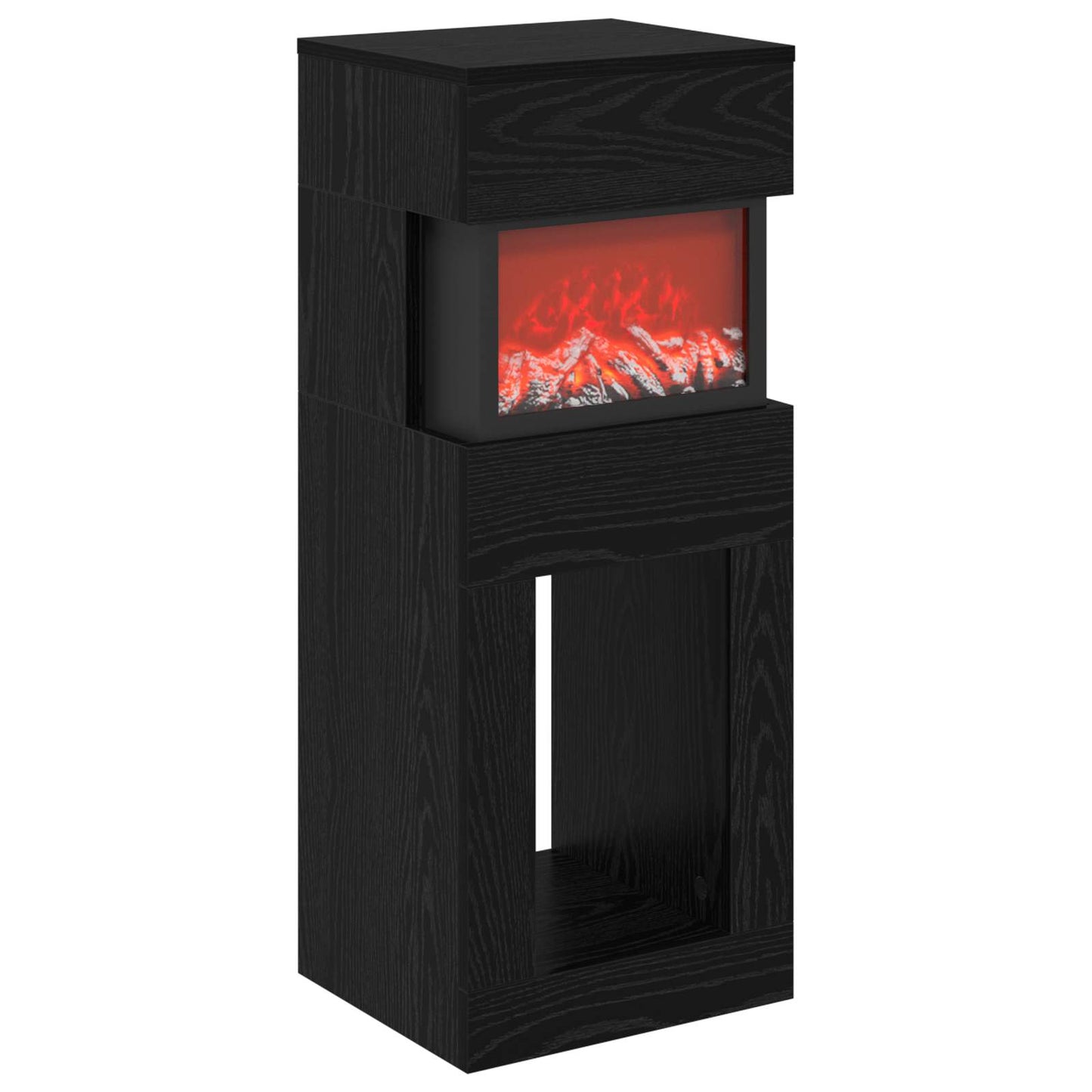 vidaXL Ηλεκτρικό τζάκι Μαύρη Δρυς 35 x 30 x 86 cm Επεξεργασμένο ξύλο