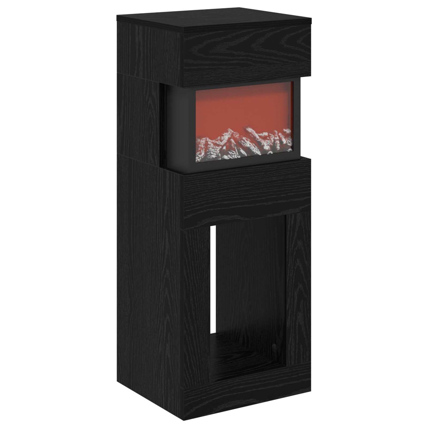 vidaXL Ηλεκτρικό τζάκι Μαύρη Δρυς 35 x 30 x 86 cm Επεξεργασμένο ξύλο