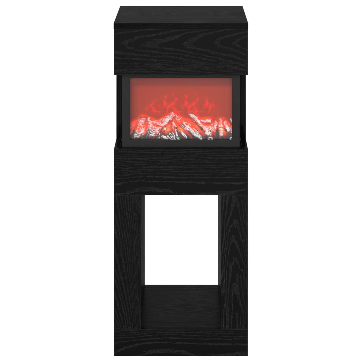 vidaXL Ηλεκτρικό τζάκι Μαύρη Δρυς 35 x 30 x 86 cm Επεξεργασμένο ξύλο