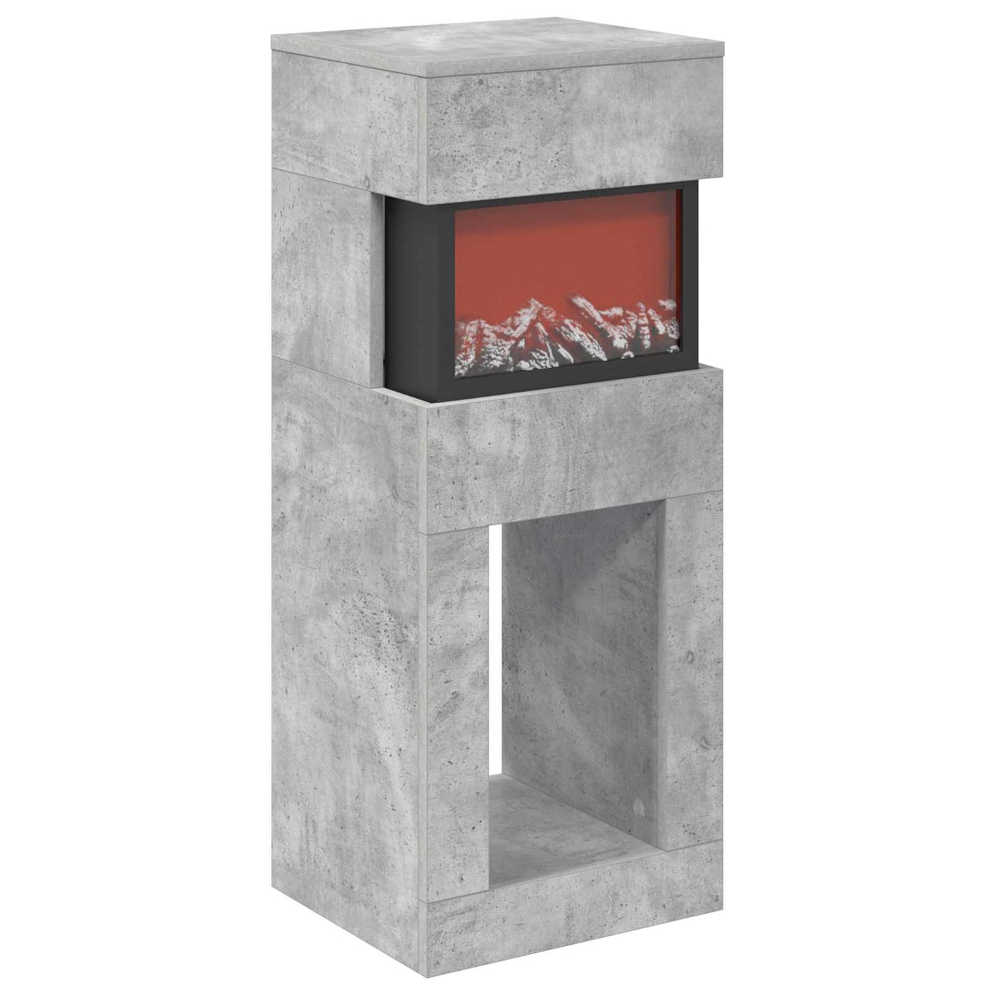 vidaXL Ηλεκτρικό τζάκι Σκυρόδεμα 35 x 30 x 86 cm Επεξεργασμένο ξύλο