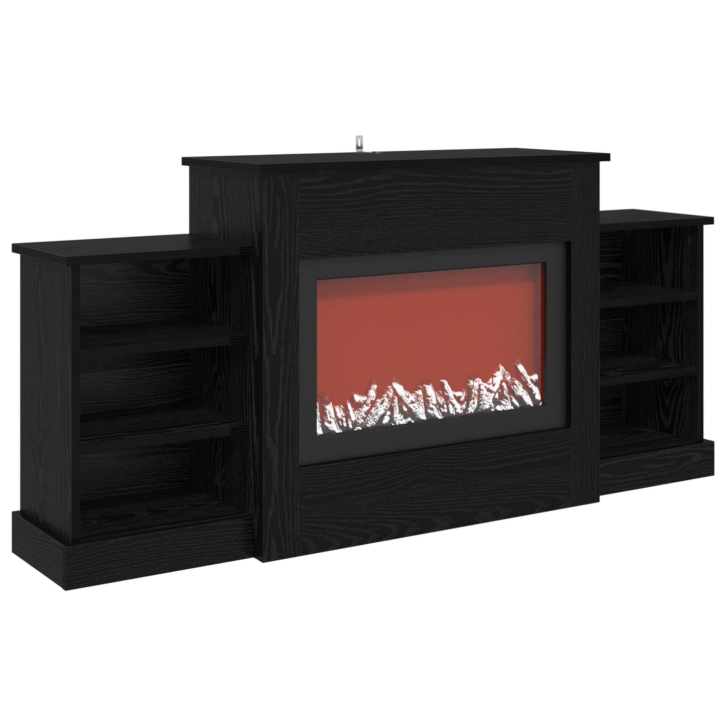 vidaXL Ηλεκτρικό τζάκι Μαύρη Δρυς 140 x 30 x 67 cm Επεξεργασμένο ξύλο