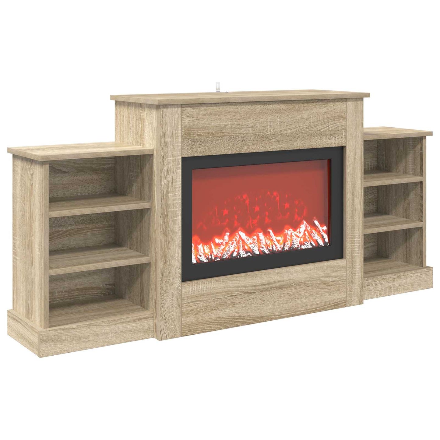 vidaXL Ηλεκτρικό τζάκι Sonoma 140 x 30 x 67 cm Επεξεργασμένο ξύλο
