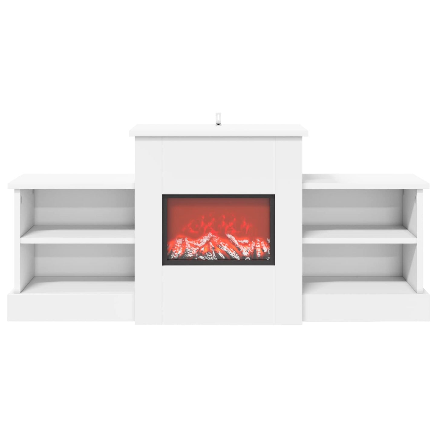 vidaXL Ηλεκτρικό τζάκι Λευκό 110 x 30 x 50 cm Επεξεργασμένο ξύλο