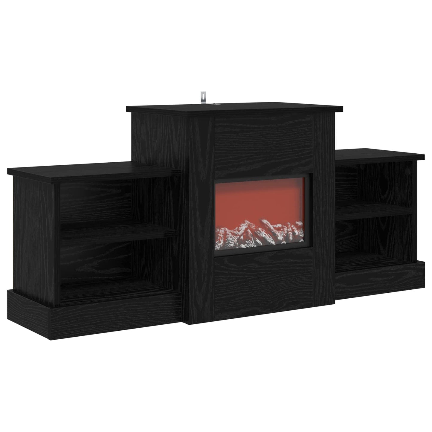 vidaXL Ηλεκτρικό τζάκι Μαύρη Δρυς 110 x 30 x 50 cm Επεξεργασμένο ξύλο