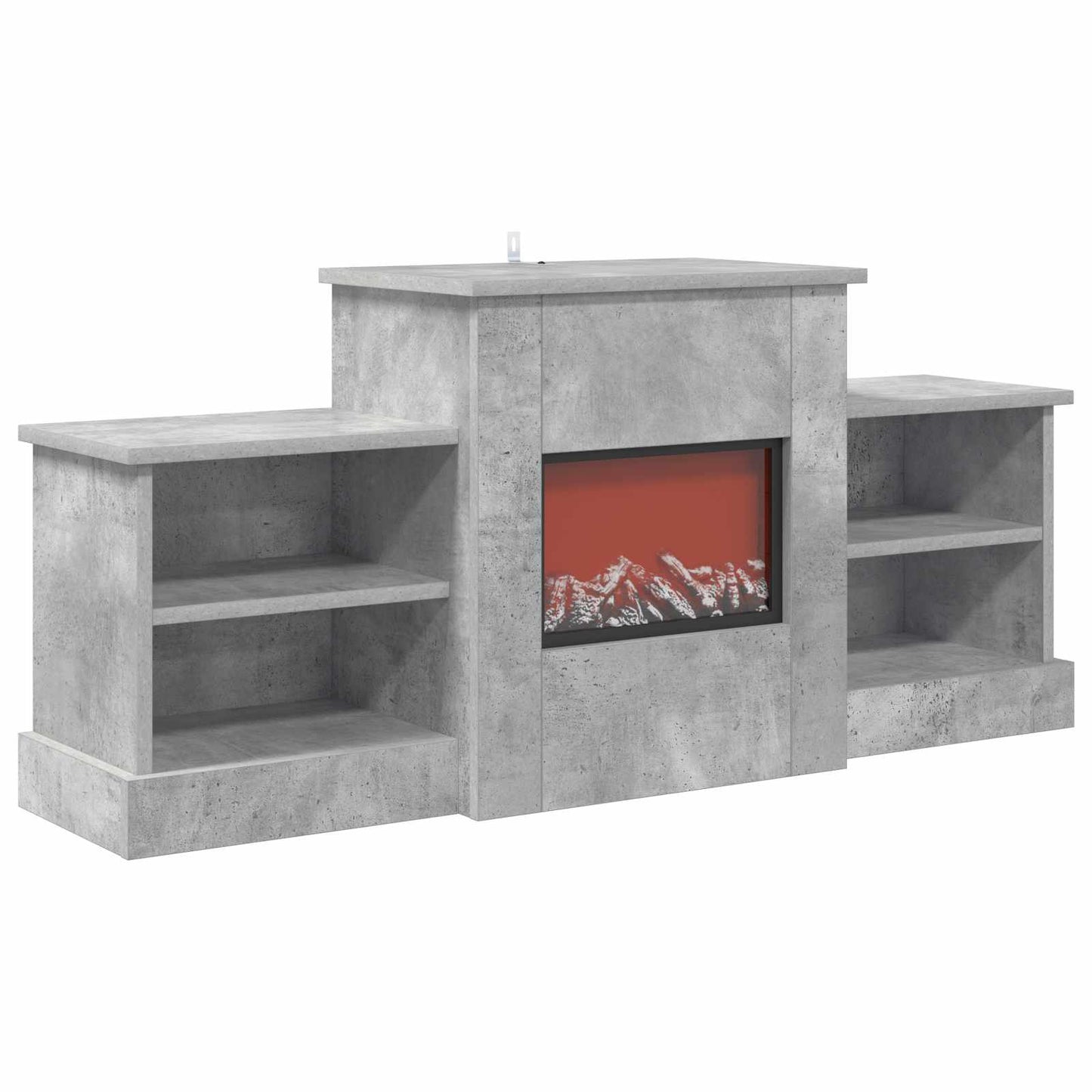 vidaXL Ηλεκτρικό τζάκι Σκυρόδεμα 110 x 30 x 50 cm Επεξεργασμένο ξύλο