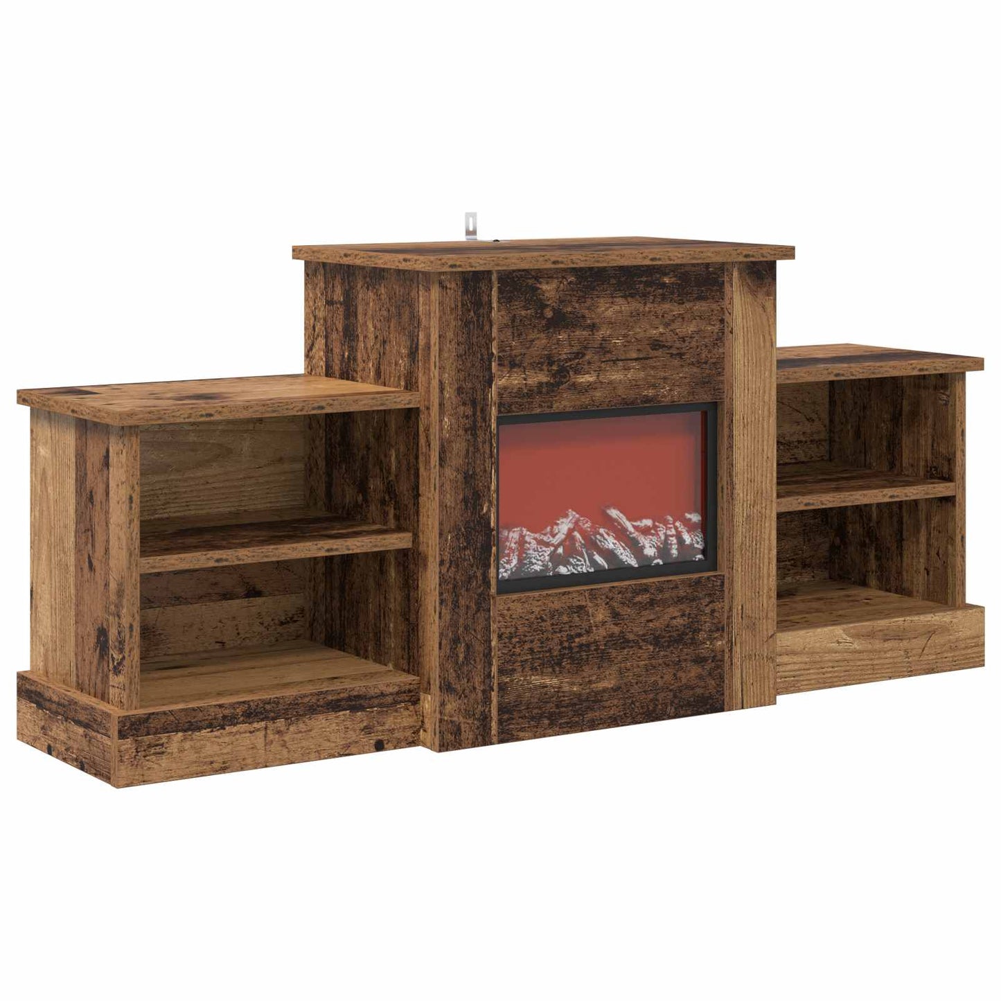 vidaXL Ηλεκτρικό τζάκι Παλαιωμένο ξύλο 110 x 30 x 50 cm