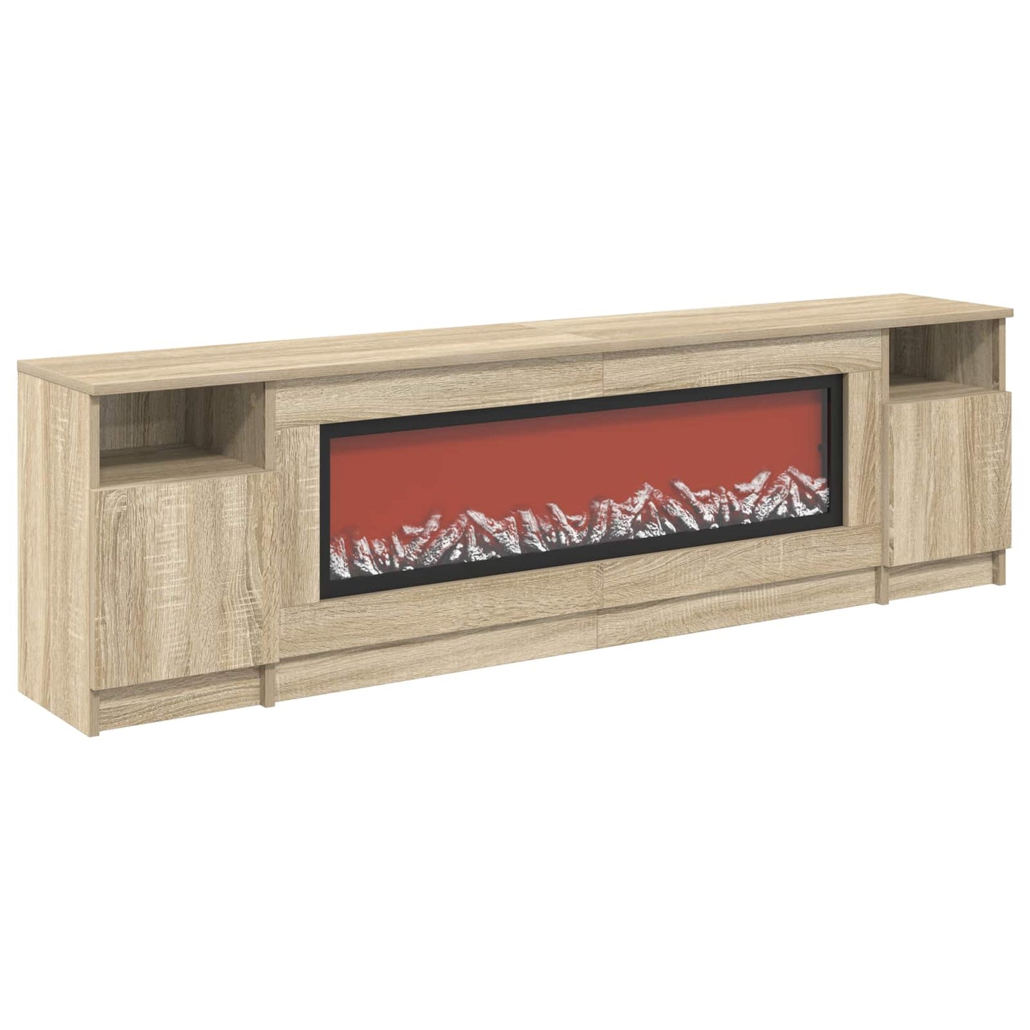 vidaXL Ηλεκτρικό τζάκι Sonoma 165 x 28,5 x 47 cm Επεξεργασμένο ξύλο