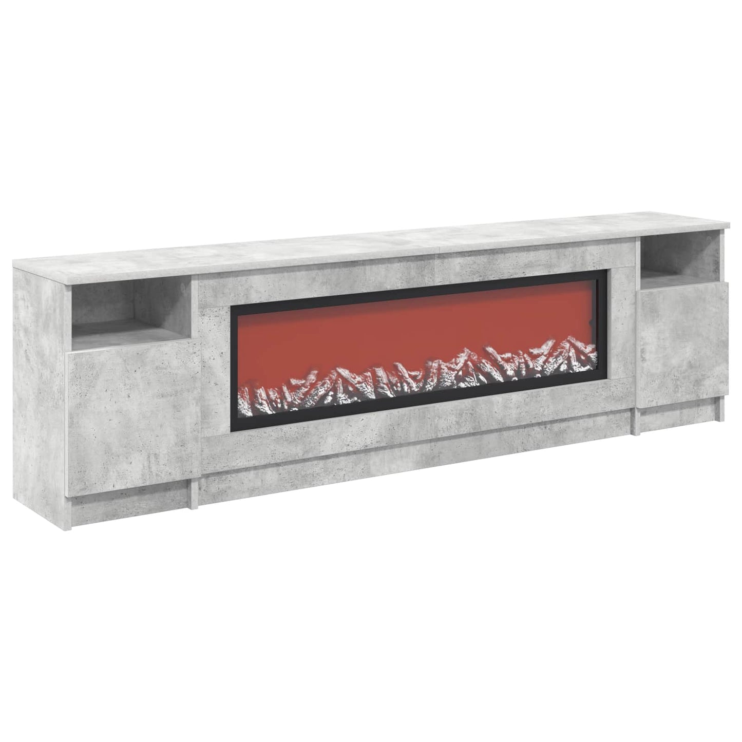 vidaXL Ηλεκτρικό τζάκι Σκυρόδεμα 165 x 28,5 x 47 cm Επεξεργασμένο ξύλο