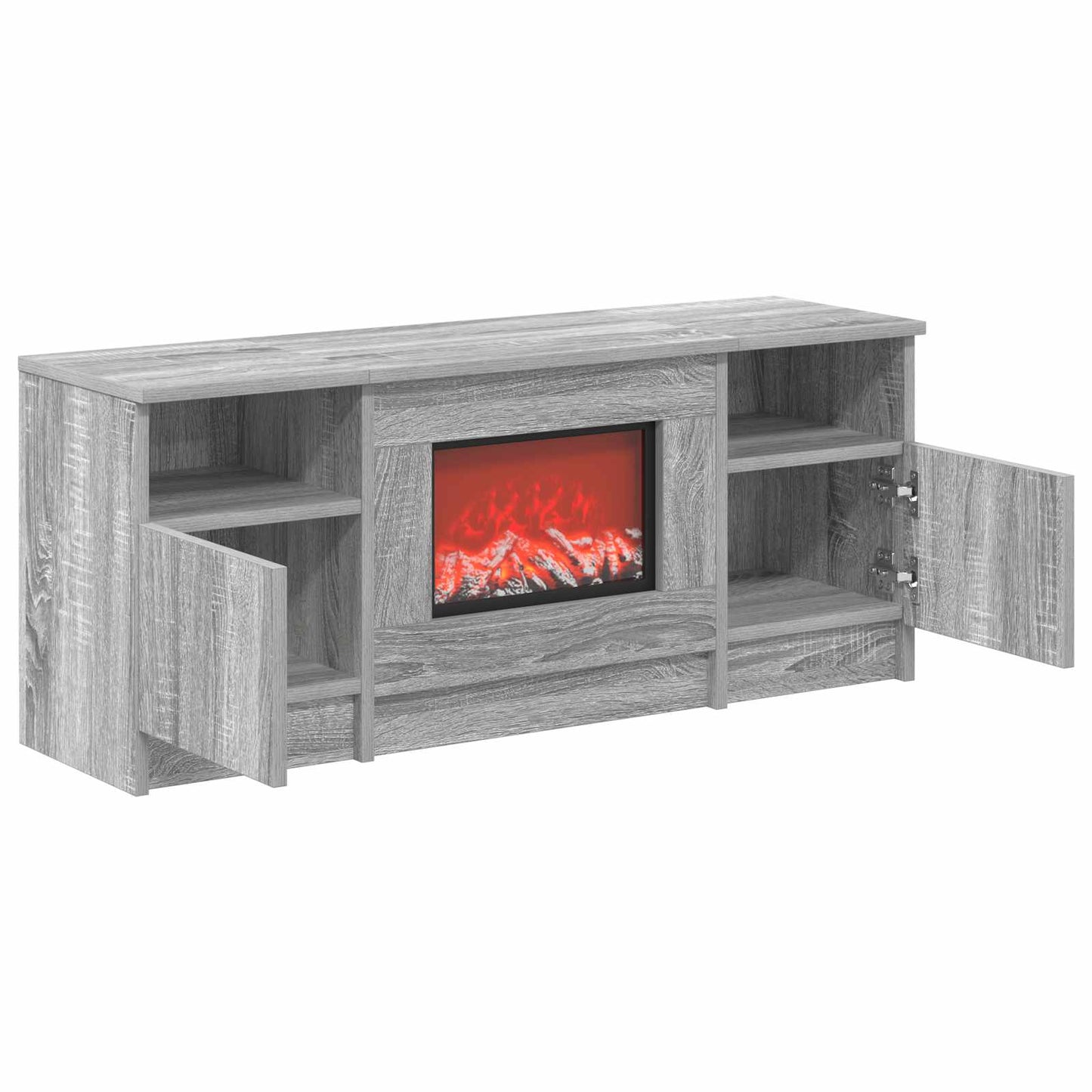 vidaXL Ηλεκτρικό τζάκι Γκρι Sonoma 98 x 28,5 x 40,5 cm