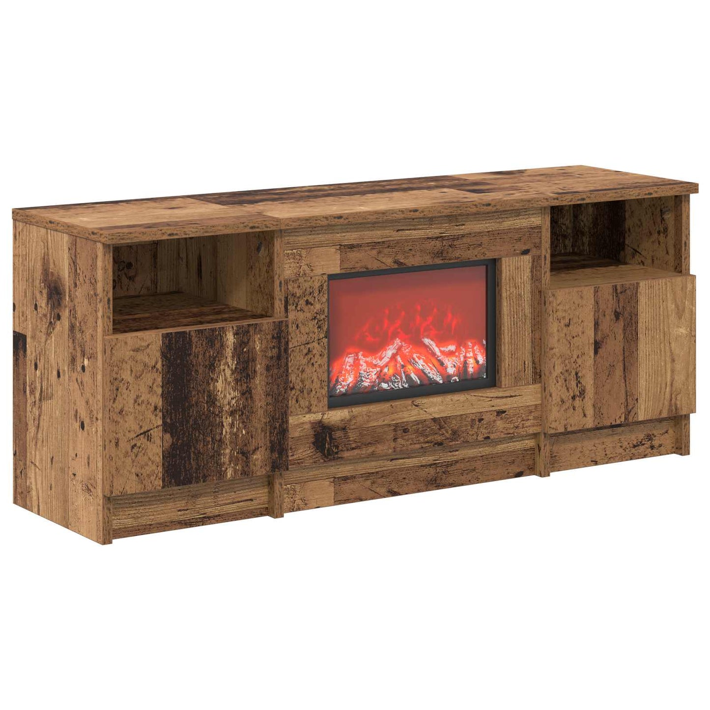 vidaXL Ηλεκτρικό τζάκι Παλαιωμένο ξύλο 98 x 28,5 x 40,5 cm