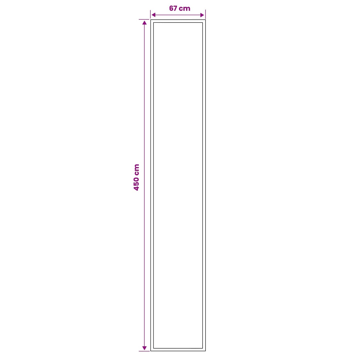 vidaXL Δερμάτινο Χαλί FLORNES Υφαντό Καφέ Διαγώνιος 67 x 450 cm PP
