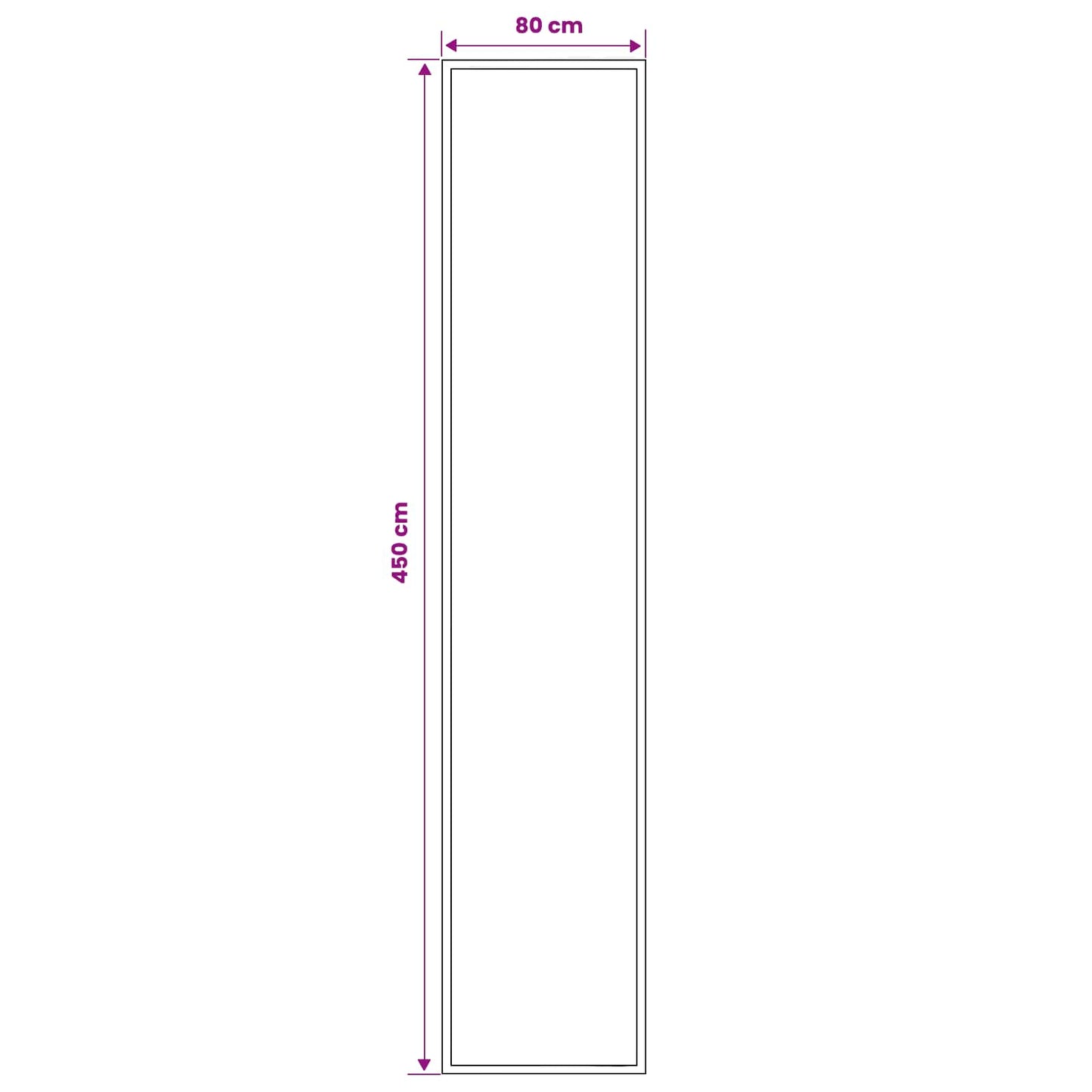 vidaXL Δερμάτινο Χαλί FLORNES Υφαντό Γκρι Διαγώνιος 80 x 450 cm PP