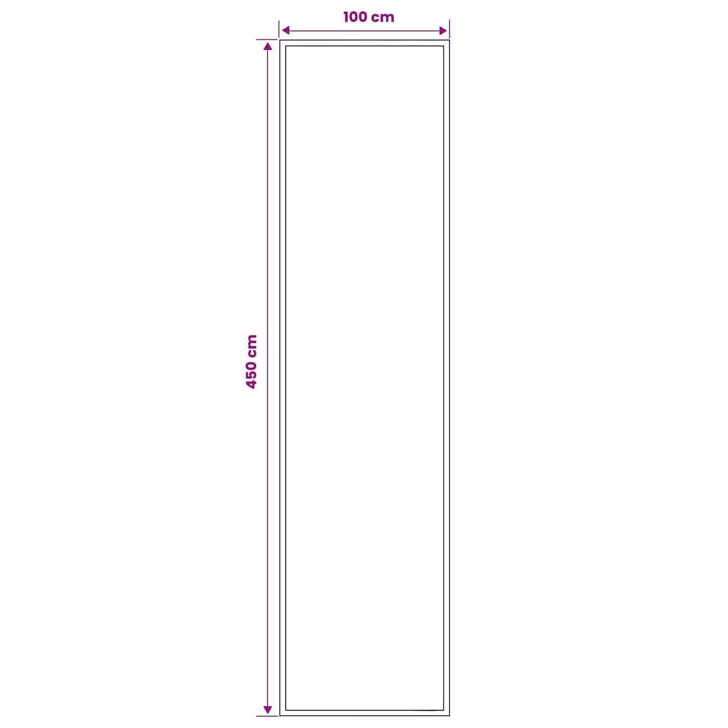 vidaXL Δερμάτινο Χαλί FLORNES Υφαντό Γκρι Διαγώνιος 100 x 450 cm PP