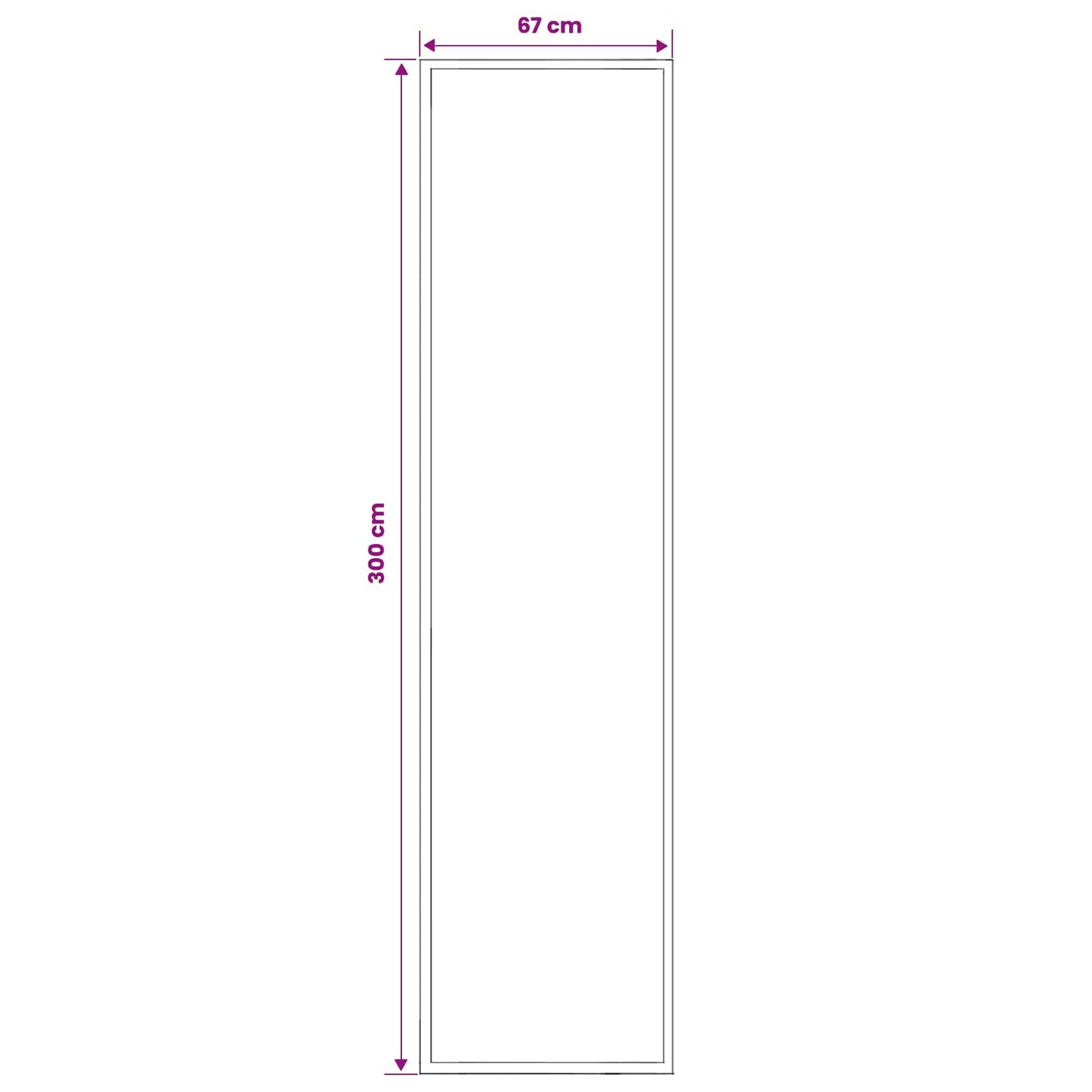 vidaXL Δερμάτινο Χαλί FLORNES Υφαντό Taupe Ζικ-ζακ 67 x 300 cm PP 7 mm