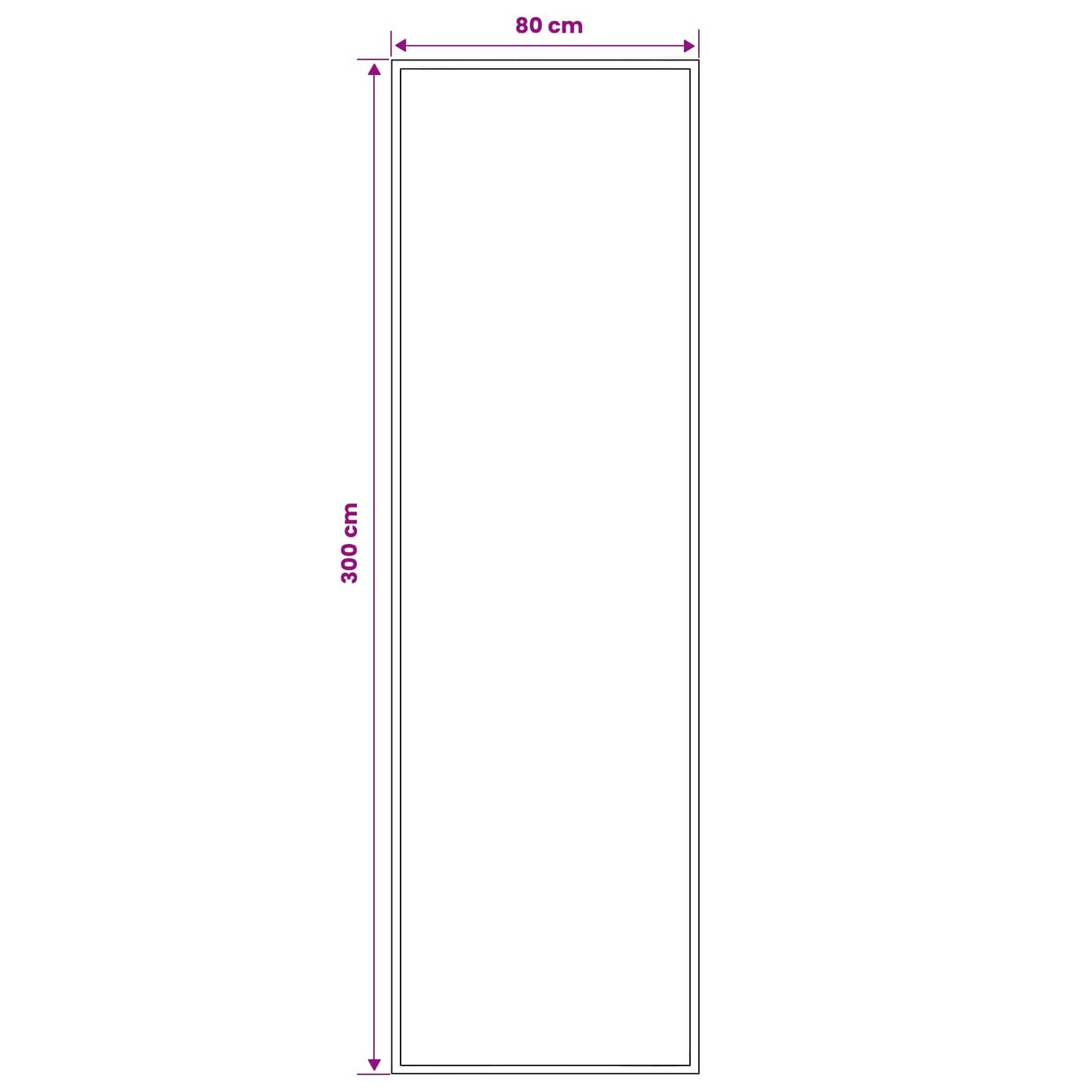 vidaXL Δερμάτινο Χαλί FLORNES Υφαντό Γκρι Σχέδιο 80 x 300 cm PP 7 mm