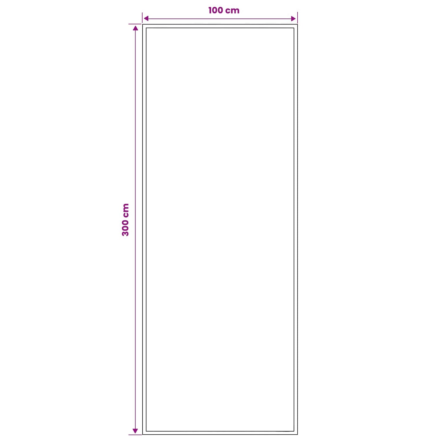 vidaXL Δερμάτινο Χαλί FLORNES Υφαντό Γκρι Σχέδιο 100 x 300 cm PP 7 mm