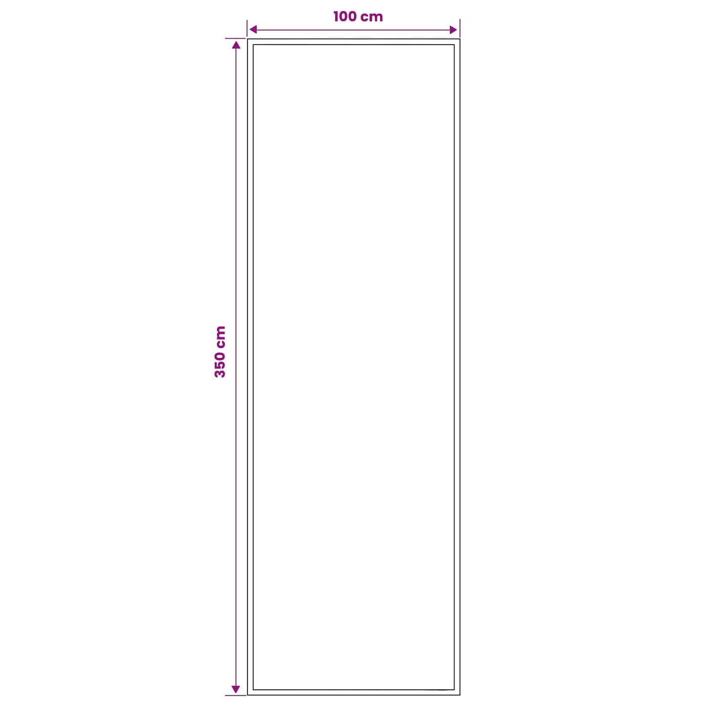 vidaXL Δερμάτινο Χαλί FLORNES Υφαντό Γκρι Σχέδιο 100 x 350 cm PP 7 mm