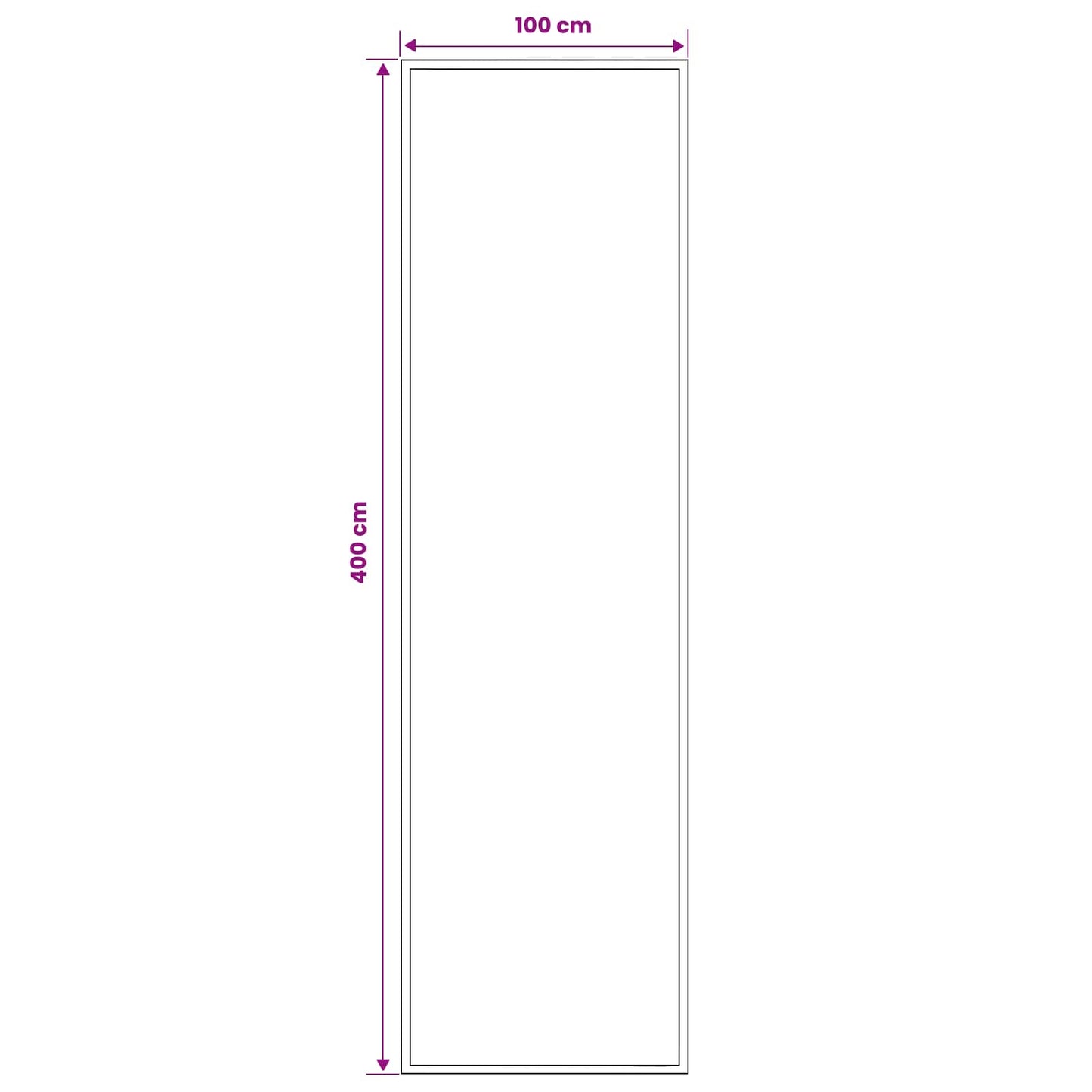 vidaXL Δερμάτινο Χαλί FLORNES Υφαντό Γκρι Σχέδιο 100 x 400 cm PP 7 mm