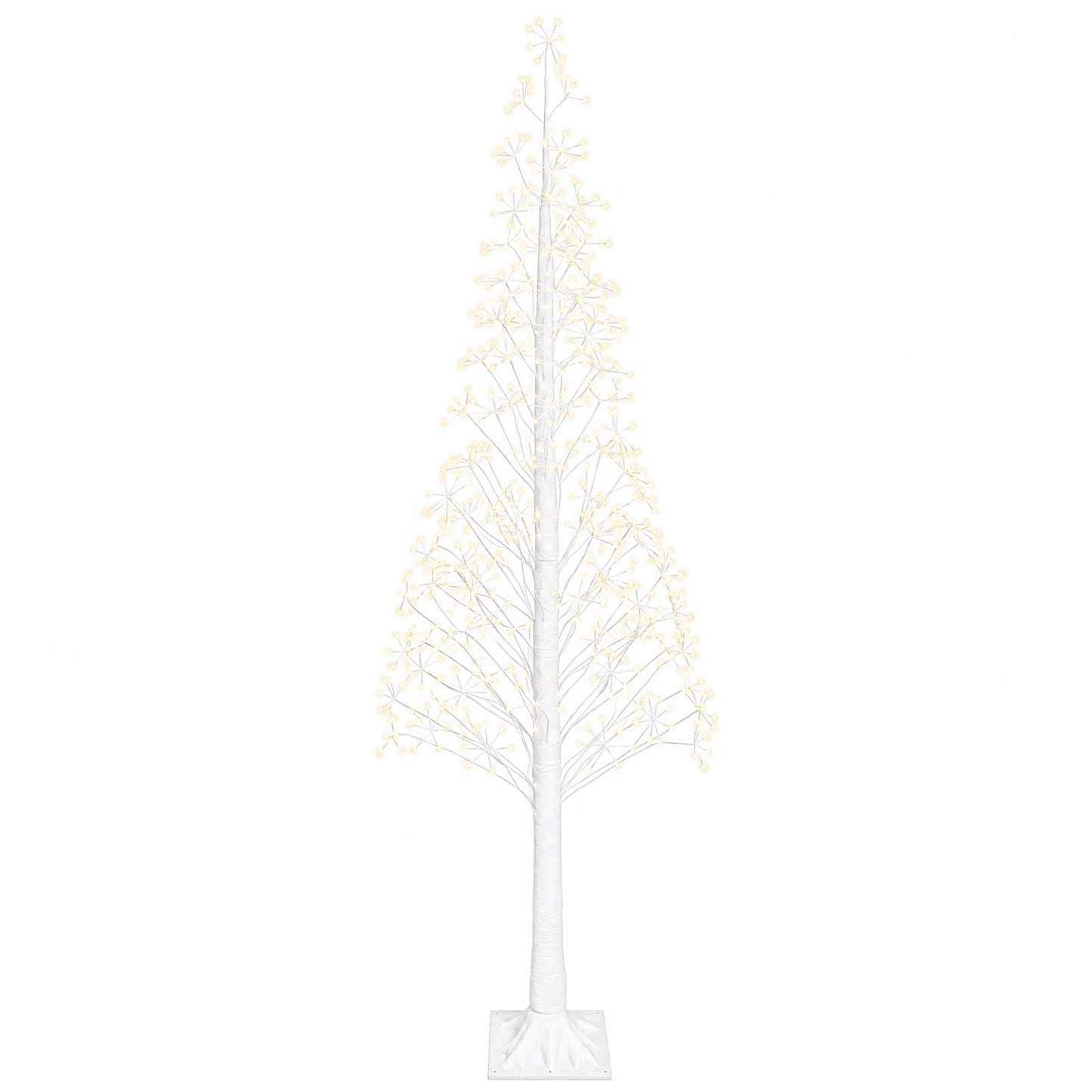 vidaXL Χριστουγεννιάτικο δέντρο starburst Λευκό 25 x 25 x 240 cm