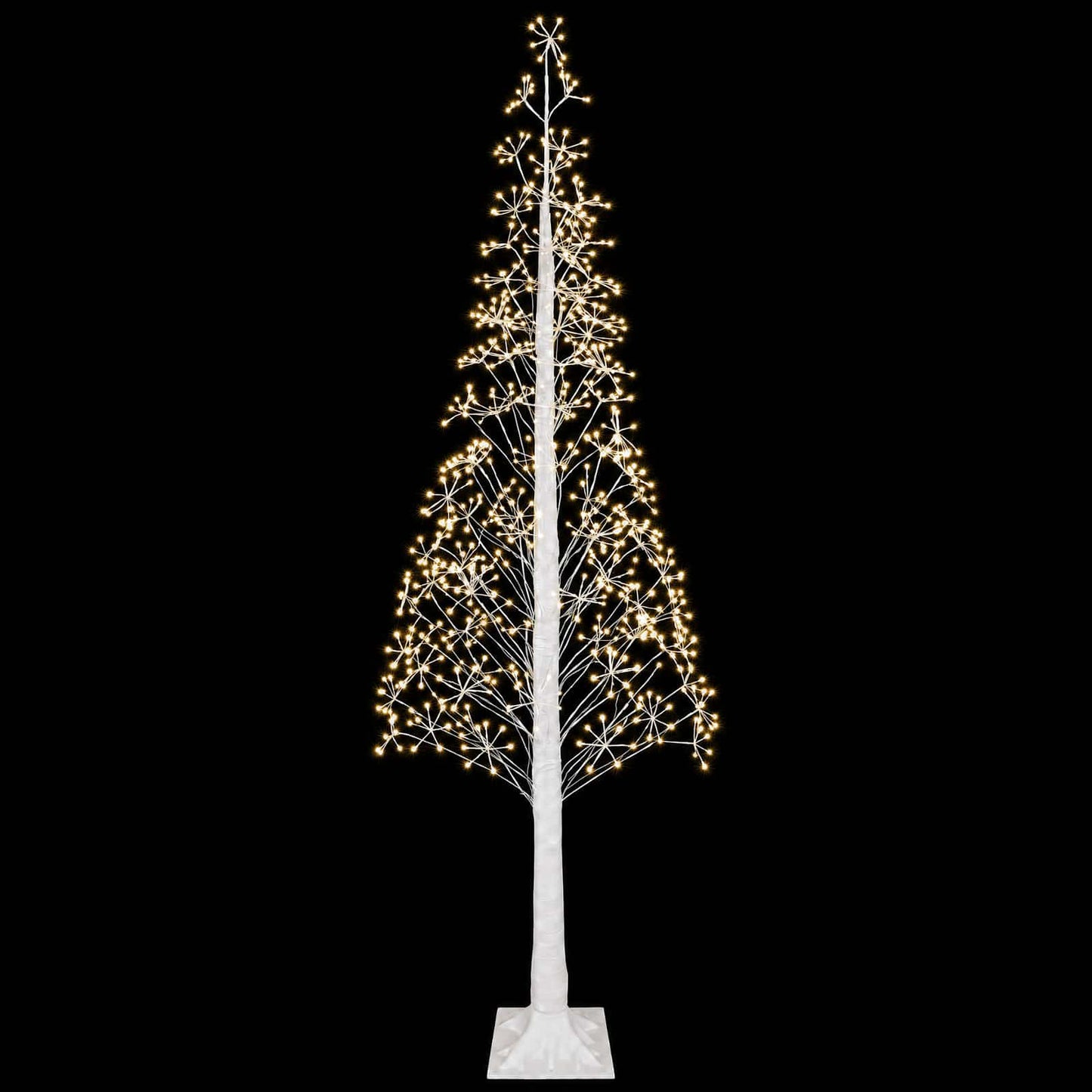 vidaXL Χριστουγεννιάτικο δέντρο starburst Λευκό 25 x 25 x 240 cm
