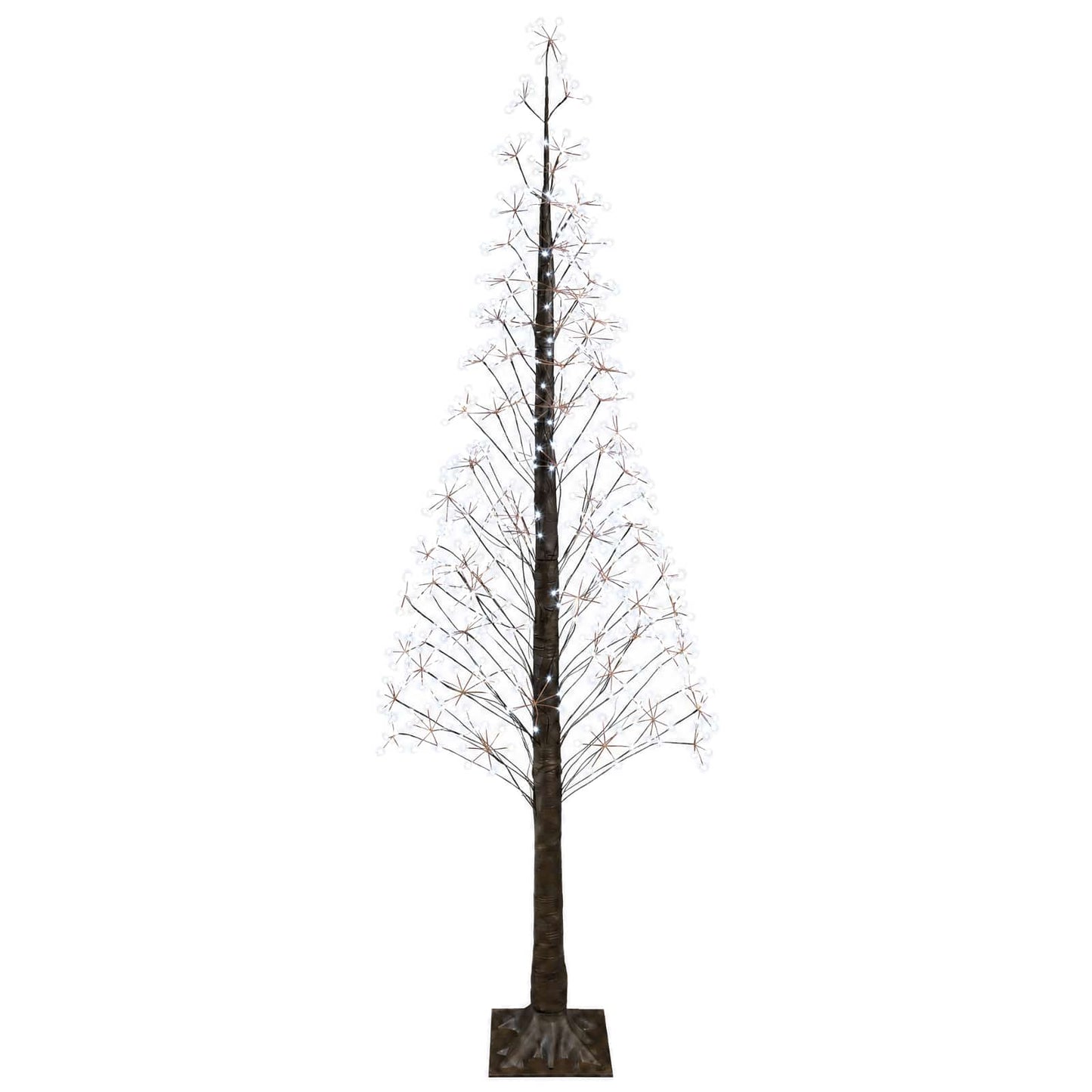 vidaXL Χριστουγεννιάτικο δέντρο starburst Καφέ 240 cm Πλαστικό 688 LED