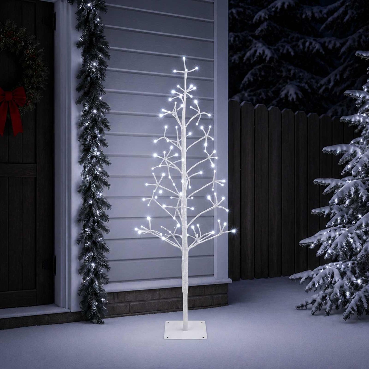 vidaXL Χριστουγεννιάτικο δέντρο LED με φωτάκια string Λευκό