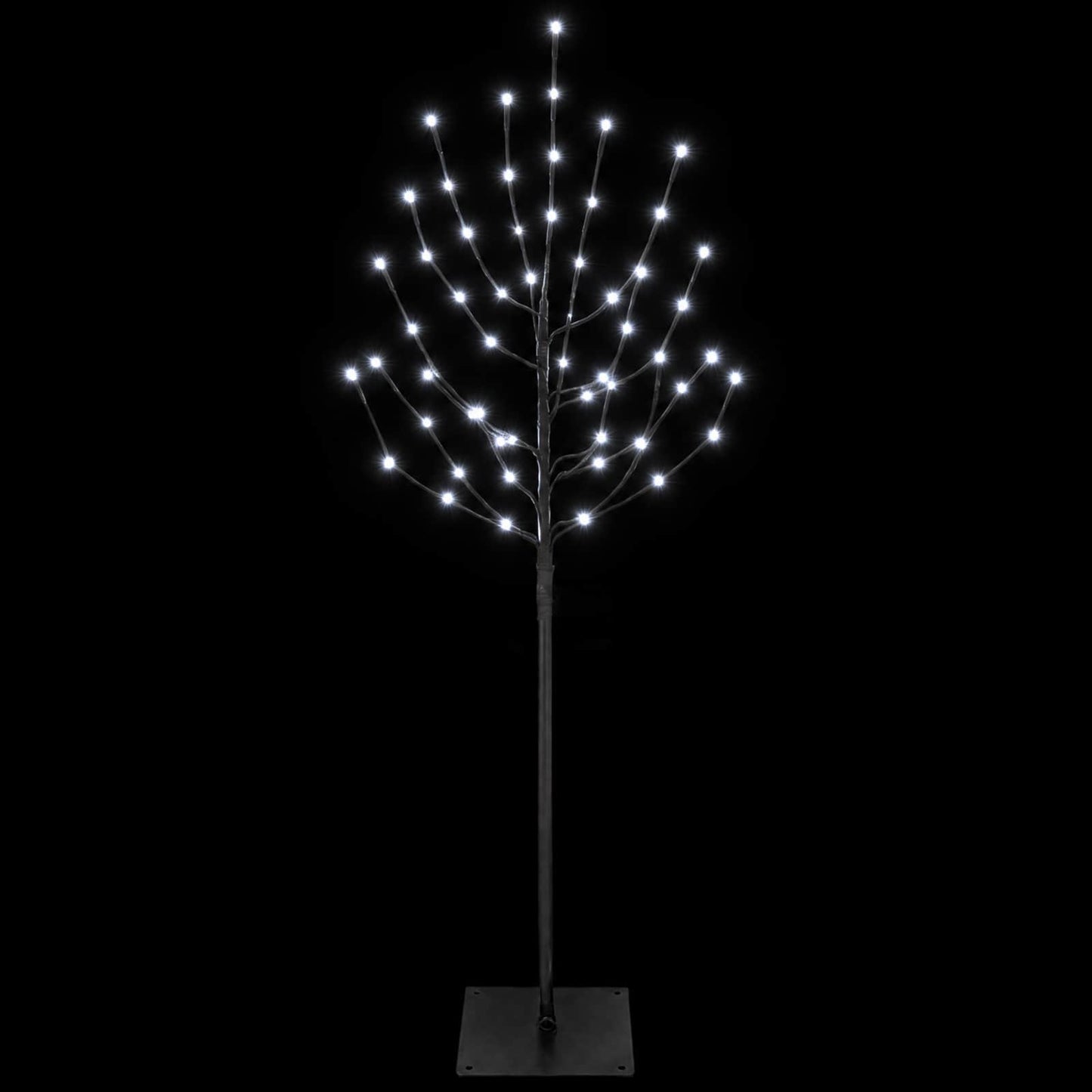 vidaXL LED Χριστουγεννιάτικο Δέντρο Μαύρο 120 cm Ατσάλι 100 LED