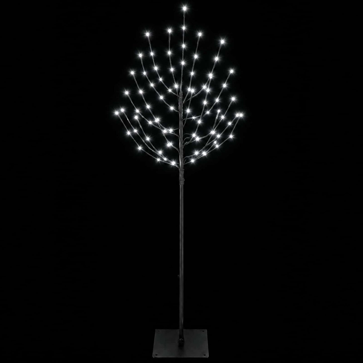 vidaXL LED Χριστουγεννιάτικο Δέντρο Μαύρο 150 cm Ατσάλι 140 LED