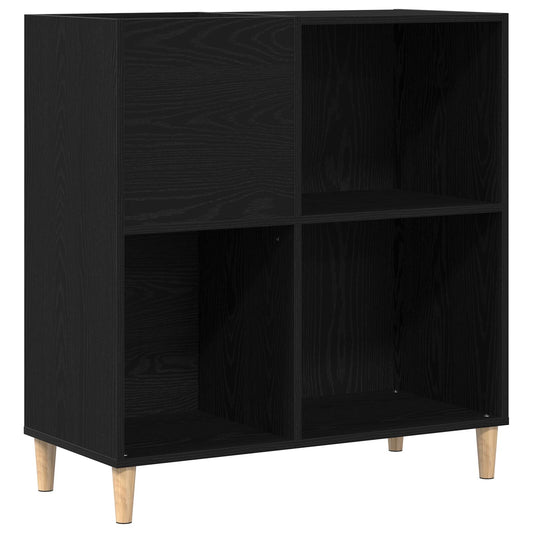 vidaXL Ντουλάπα Δίσκων Μαύρο Δρυς 84,5x38x89 εκ Επεξεργασμένο Ξύλο