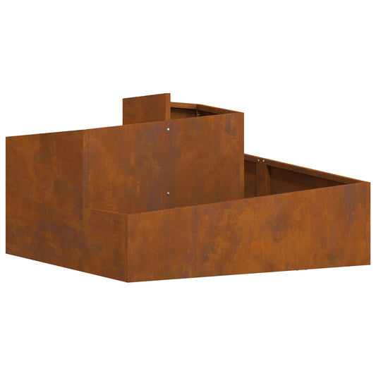 vidaXL Γλάστρα 80x80x50 εκ. Weathering Steel