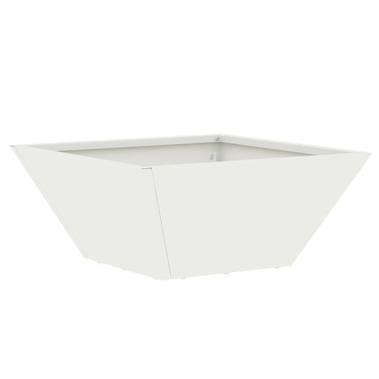 vidaXL Πλαστική Γλάστρα Λευκή Πλαστικό 35 x 35 x 15 εκ.