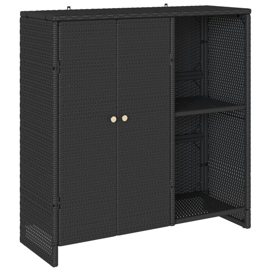 vidaXL Ντουλάπα αποθήκευσης Μαύρη 100x36x102 εκ. Ρατάν