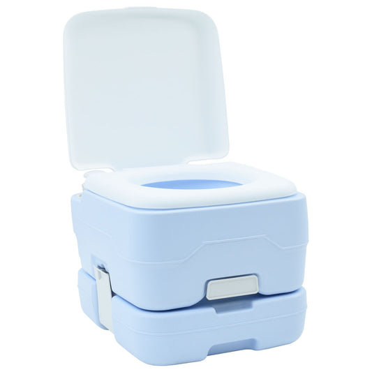 vidaXL Φορητή Τουαλέτα Κάμπινγκ Μπλε 10L Νερό 10L Δεξαμενή Απόβλητων