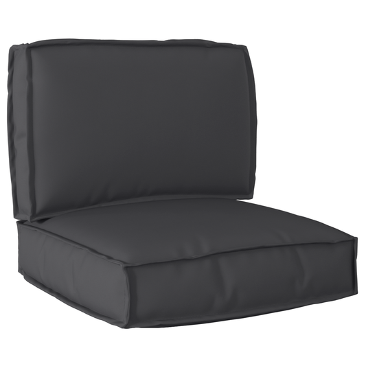 vidaXL Σετ Μαξιλαριών Πάγου 2 pcs Μαύρο 60 x 60 x 12 cm Ύφασμα Oxford