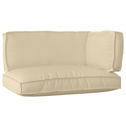 vidaXL Σετ Μαξιλαριών Πάγου 3 pcs Μπεζ 120 x 80 x 12 cm Ύφασμα Oxford