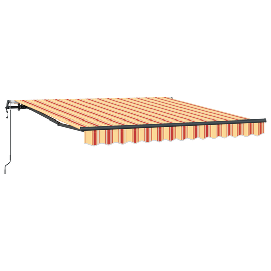 vidaXL Ανασυρόμενη Τέντα Κίτρινη και Πορτοκαλί 350x250 εκ