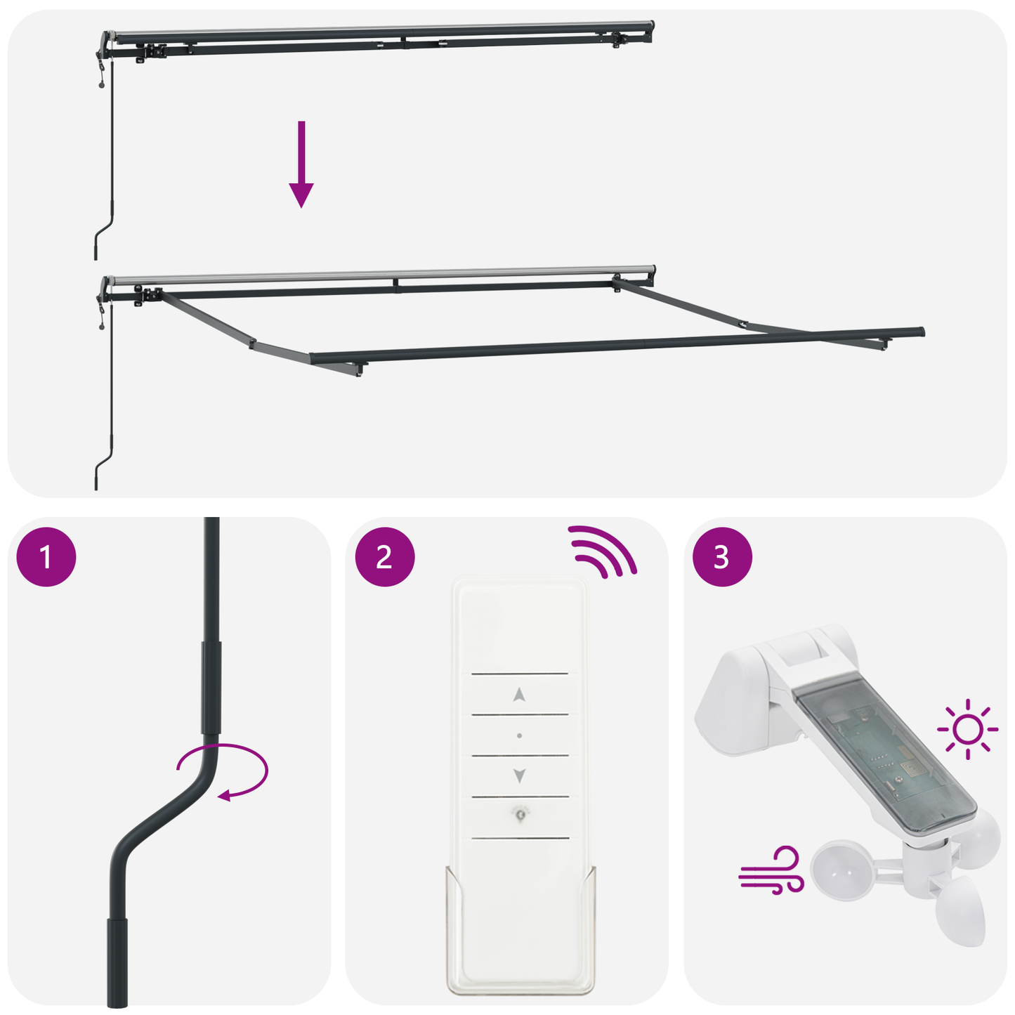 vidaXL Αυτόματη Ανασυρόμενη Τέντα Μπεζ 350x250 cm