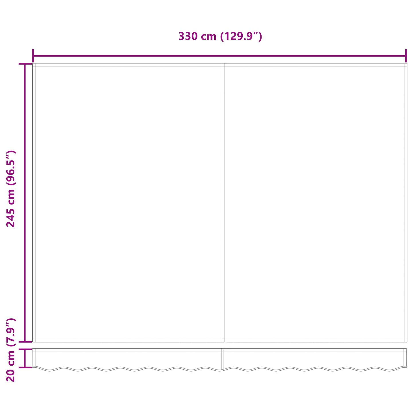 vidaXL Αυτόματη Ανασυρόμενη Τέντα Μπεζ 350x250 cm