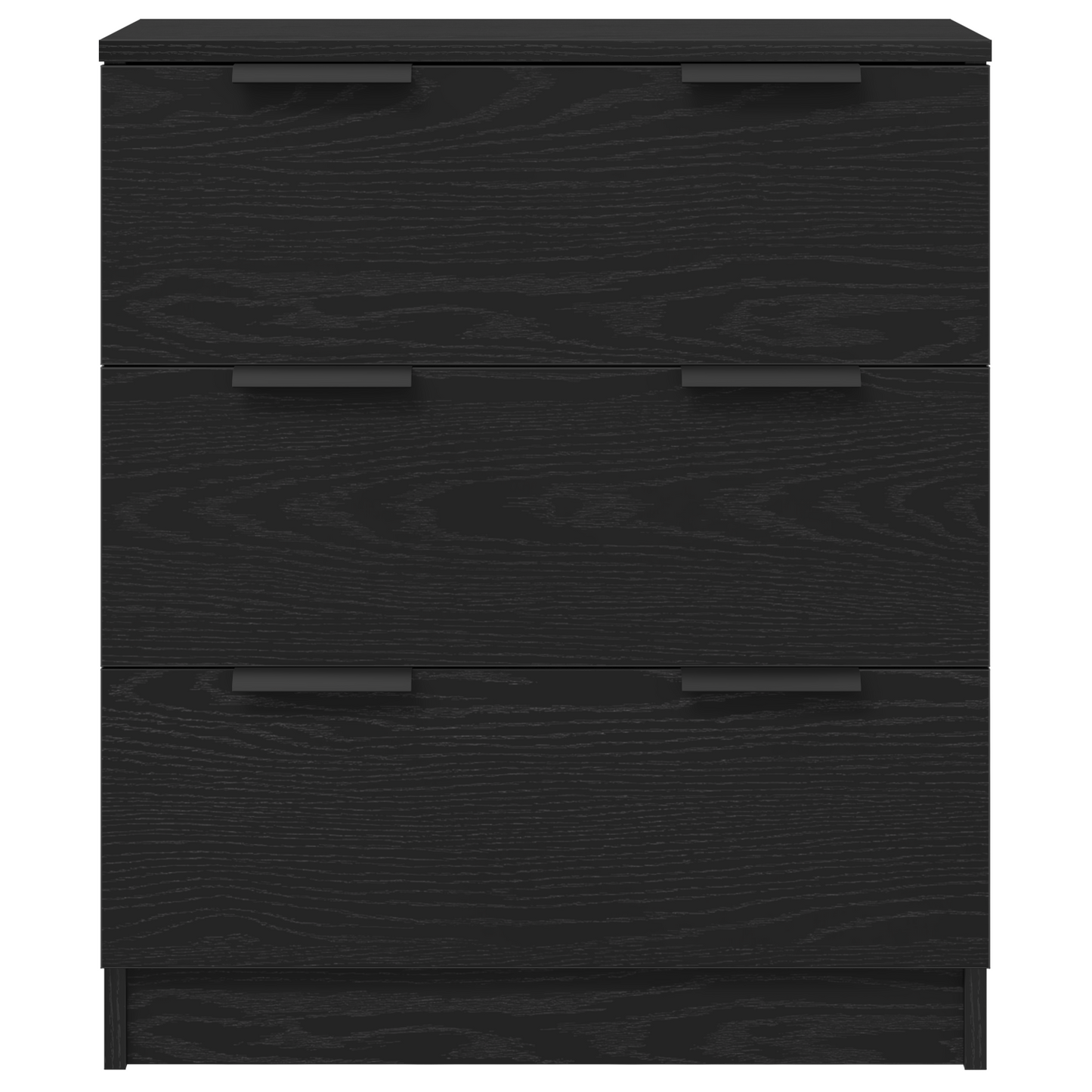 vidaXL Πλαϊνό γραφείο με συρτάρι 3 pcs Μαύρη Οξυά 180 x 30 x 70 εκ