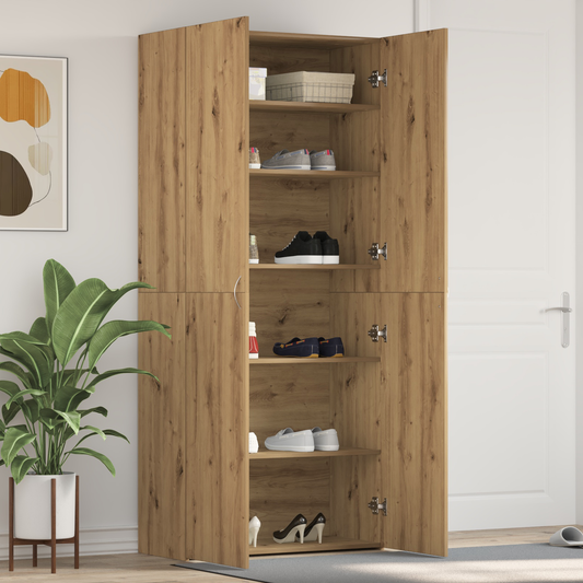 vidaXL Ντουλάπι Παπουτσιών Artisan Oak 80x35,5x180 εκ Επεξεργασμένο Ξύλο