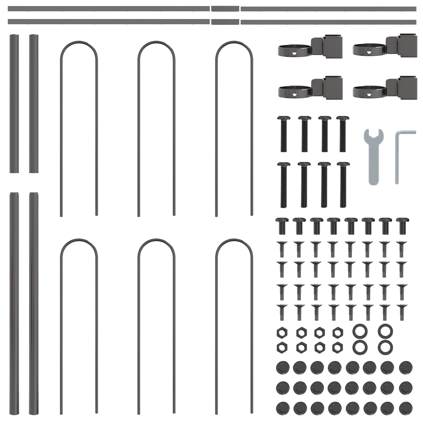 Φράχτης Κήπου vidaXL με Καμπύλη Κορυφή Γκρι 3,4x1 μ Χάλυβας